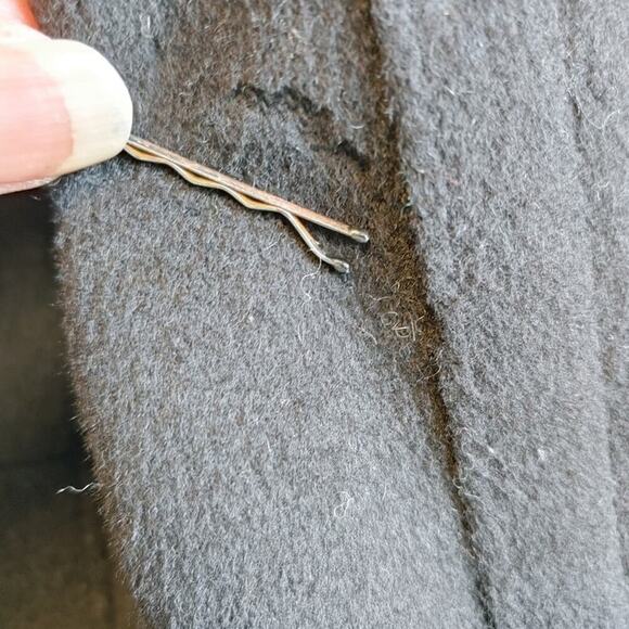 J. Crew Women's Black Wool Double Breasted Pea Coat Sz M Academia Preppy Winter - Picture 8 of 12